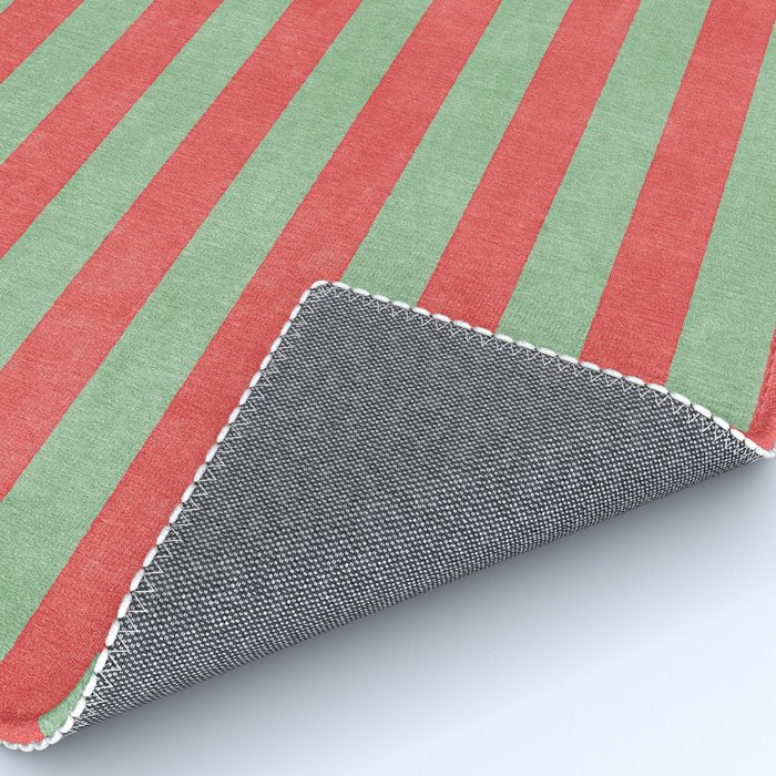 STRIPES - 005 - red and green Rug Gallery Image 4