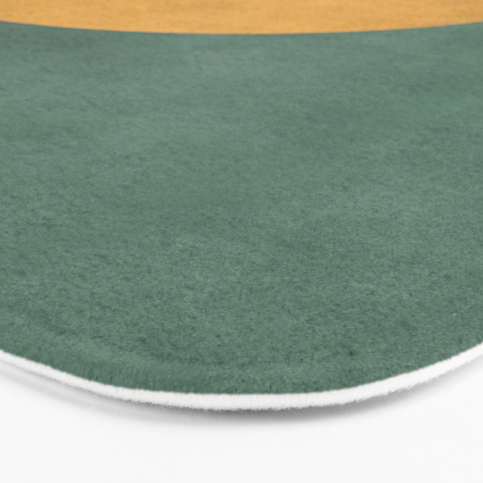 Halfmoon Colorblock 2 - Gold Green  Bath Mat Gallery Image 3