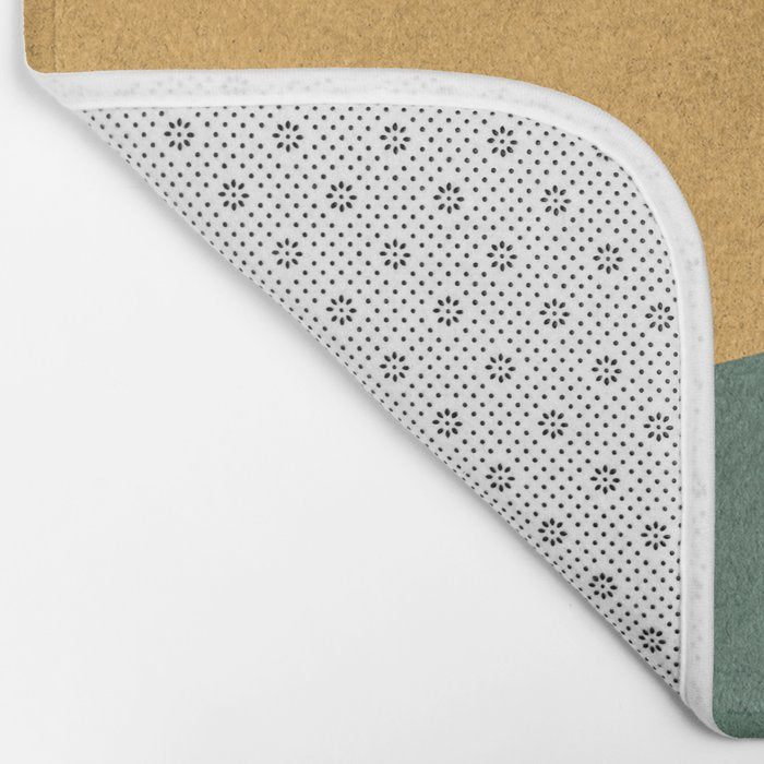 Halfmoon Colorblock 2 - Gold Green  Bath Mat Gallery Image 2