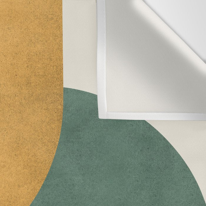 Halfmoon Colorblock 2 - Gold Green  Wall Tapestry Gallery Image 3