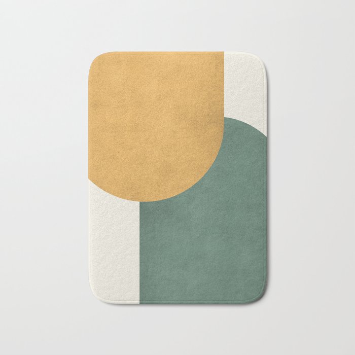 Halfmoon Colorblock 2 - Gold Green  Bath Mat Gallery Image 1