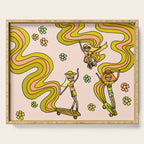 girl gang // dogtown and z girls // skateboard girl power by surfy birdy Serving Tray Gallery Image 1