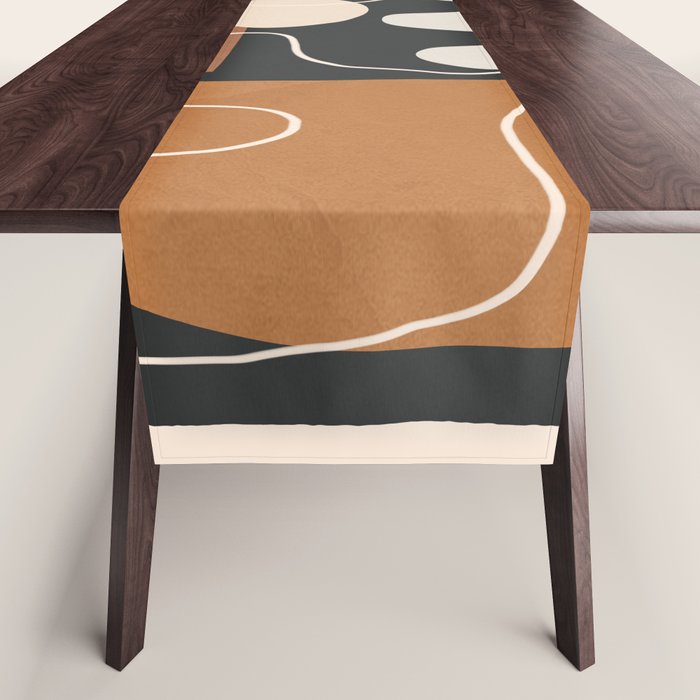 Minimal Colorful Abstract Shapes 5 Table Runner Gallery Image 1