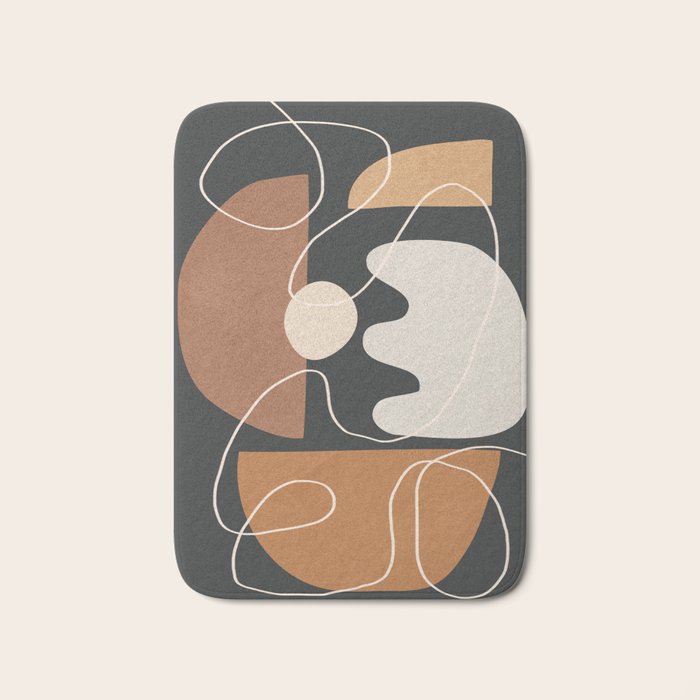 Minimal Colorful Abstract Shapes 5 Bath Mat Gallery Image 1