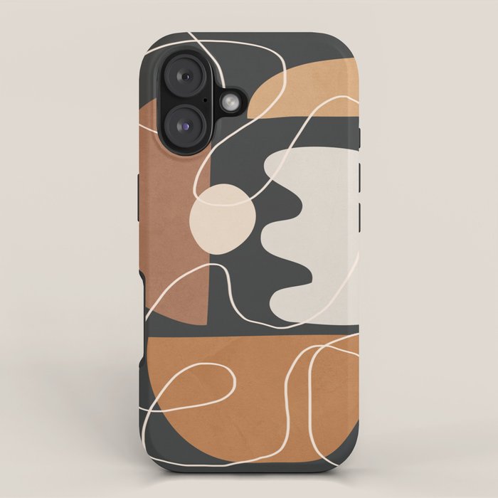Minimal Colorful Abstract Shapes 5 iPhone Case Gallery Image 1
