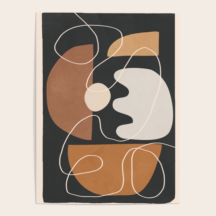 Minimal Colorful Abstract Shapes 5 Poster Gallery Image 1