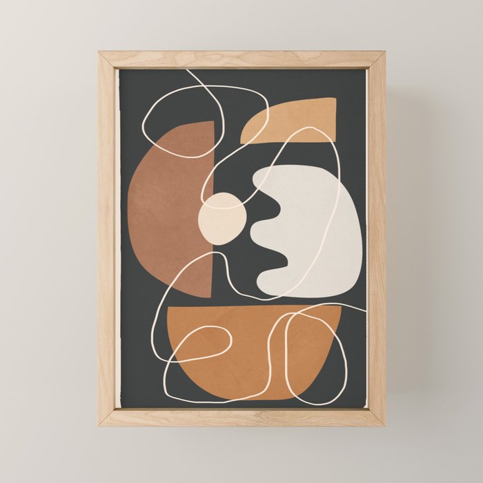 Minimal Colorful Abstract Shapes 5 Mini Art Print Gallery Image 1