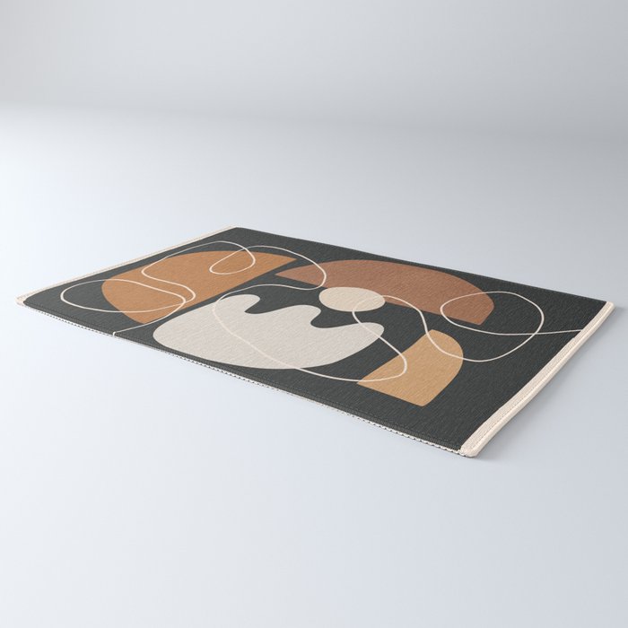 Minimal Colorful Abstract Shapes 5 Rug Gallery Image 3