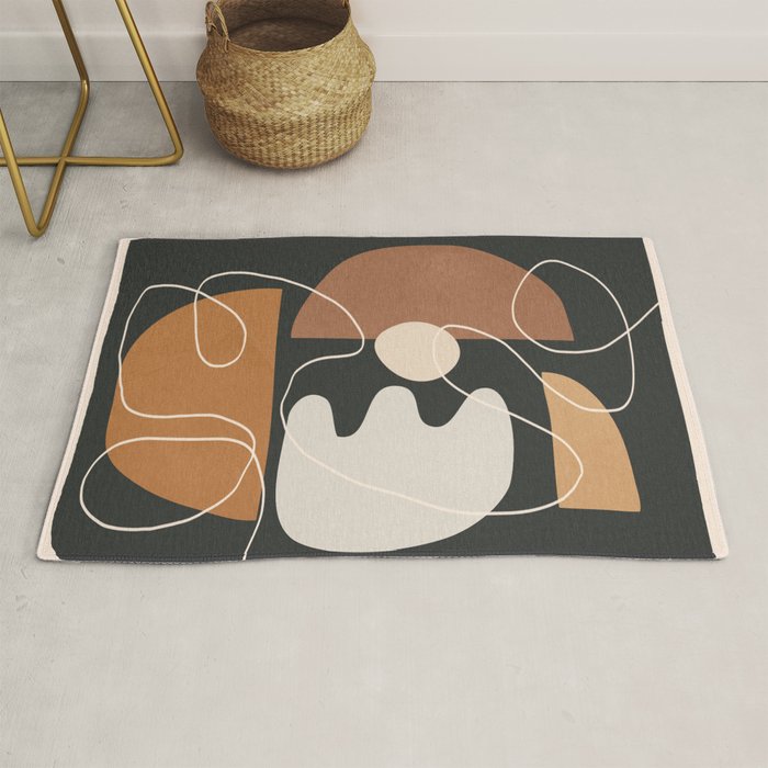 Minimal Colorful Abstract Shapes 5 Rug Gallery Image 1