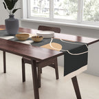 Minimal Colorful Abstract Shapes 5 Table Runner Gallery Image 2