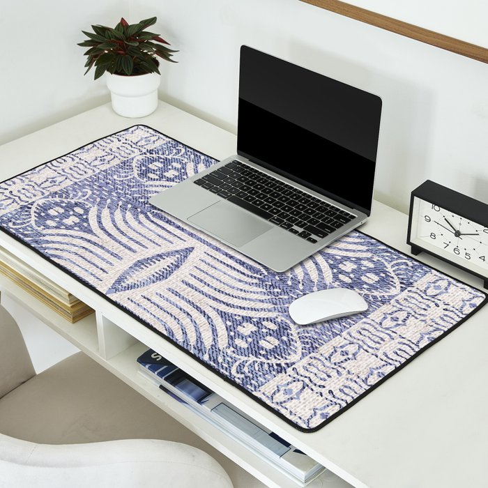 FRENCH LINEN TRIBAL IKAT Desk Mat Gallery Image 2