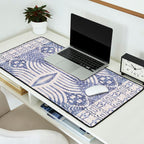 FRENCH LINEN TRIBAL IKAT Desk Mat Gallery Image 2
