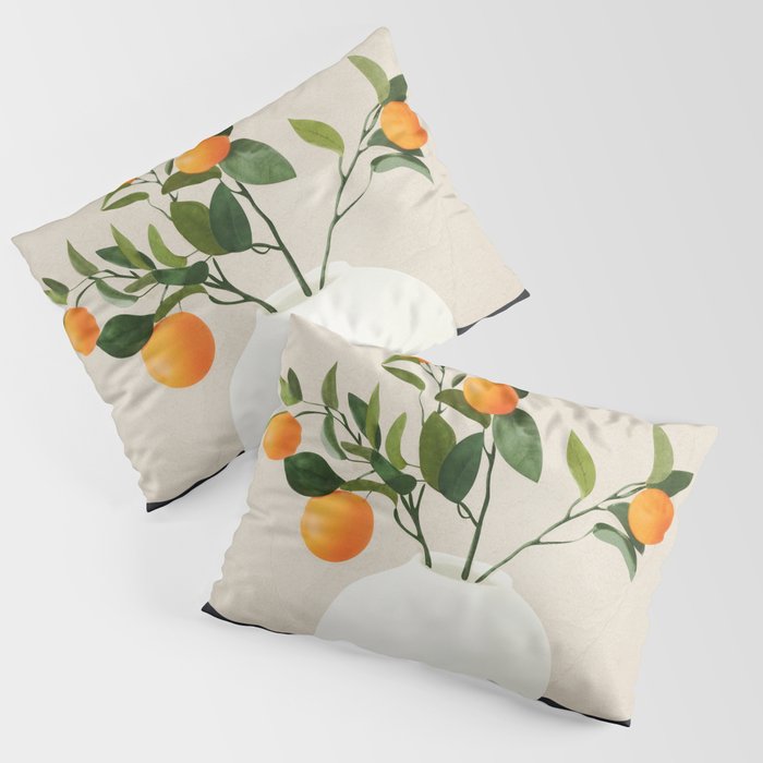  Orange Tree Branch in a Vase 01 Pillow Sham Gallery Image 3