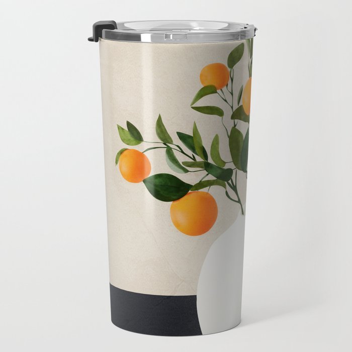  Orange Tree Branch in a Vase 01 Travel Mug Gallery Image 3