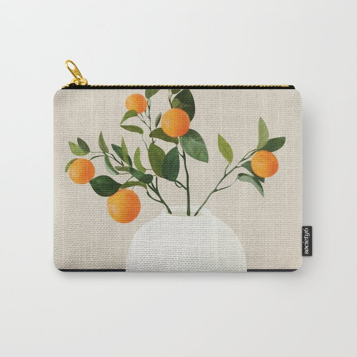  Orange Tree Branch in a Vase 01 Carry All Pouch Gallery Image 1