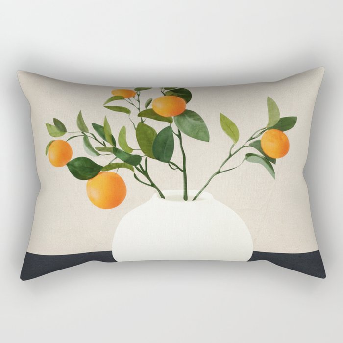  Orange Tree Branch in a Vase 01 Rectangular Pillow Gallery Image 2