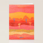 Vintage Western Desert Landscape in Warm Sunrise Stationery Card Gallery Image 2
