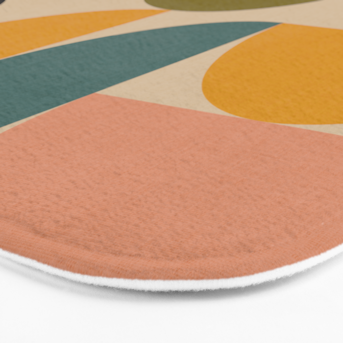 abstract mid mod half circles Bath Mat Gallery Image 3