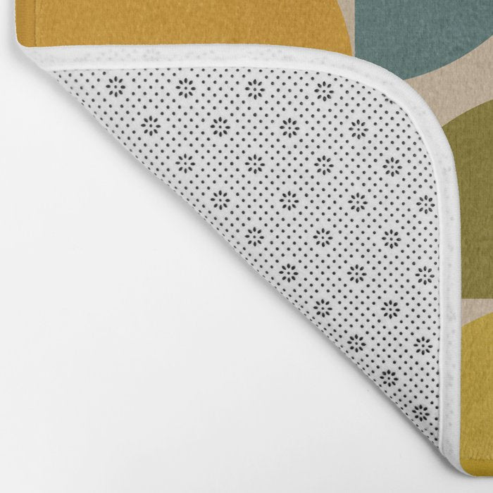 abstract mid mod half circles Bath Mat Gallery Image 2