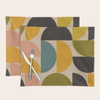 abstract mid mod half circles Placemat Gallery Image 1