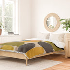abstract mid mod half circles Duvet Cover Gallery Image 2