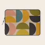 abstract mid mod half circles Laptop Sleeve Gallery Image 1