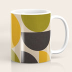abstract mid mod half circles Coffee Mug Gallery Image 1