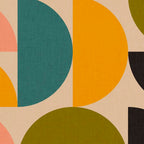abstract mid mod half circles Coffee Mug Gallery Image 2