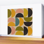 abstract mid mod half circles Wall Mural Gallery Image 2