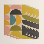 abstract mid mod half circles Wrapping Paper Gallery Image 3