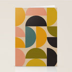 abstract mid mod half circles Stationery Card Gallery Image 2