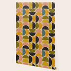 abstract mid mod half circles Wallpaper Gallery Image 2