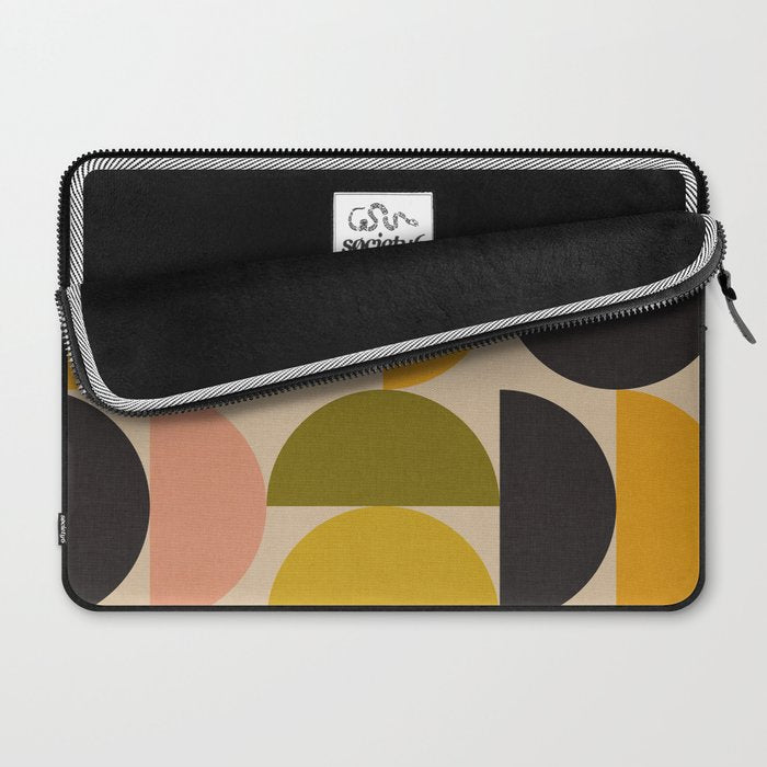 abstract mid mod half circles Laptop Sleeve Gallery Image 2