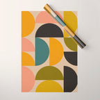 abstract mid mod half circles Wrapping Paper Gallery Image 1