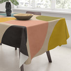 abstract mid mod half circles Tablecloth Gallery Image 3