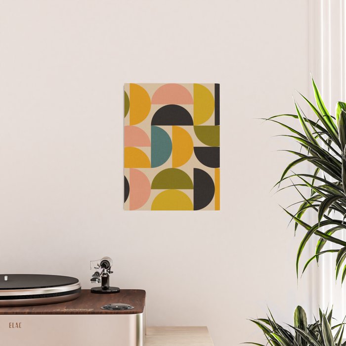 abstract mid mod half circles Poster Gallery Image 2