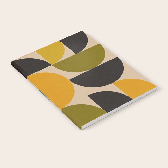 abstract mid mod half circles Notebook Gallery Image 1