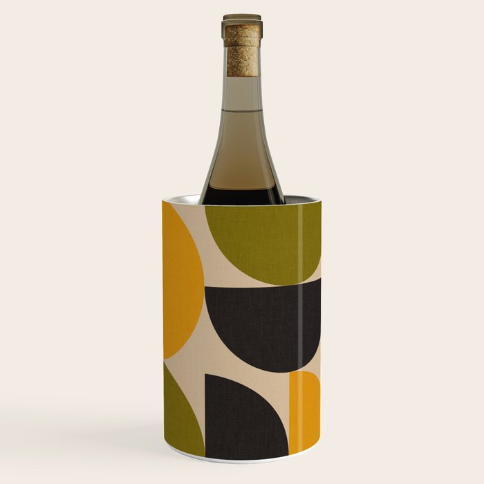 abstract mid mod half circles Wine Chiller Gallery Image 3