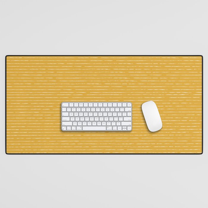 Lines II (Mustard Yellow) Desk Mat Gallery Image 1