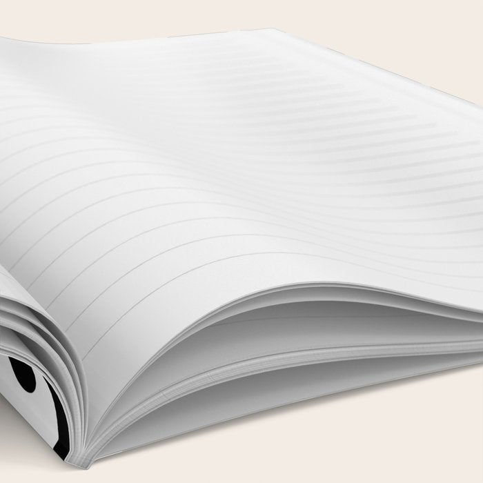 Black and white love heart shape pattern Notebook Gallery Image 2