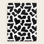 Black and white love heart shape pattern Notebook Gallery Image 4