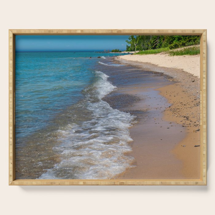 Lake Michigan Beach, Charlevoix - II Serving Tray Gallery Image 1