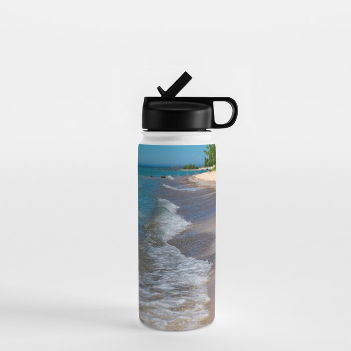 Lake Michigan Beach, Charlevoix - II Water Bottle Gallery Image 1