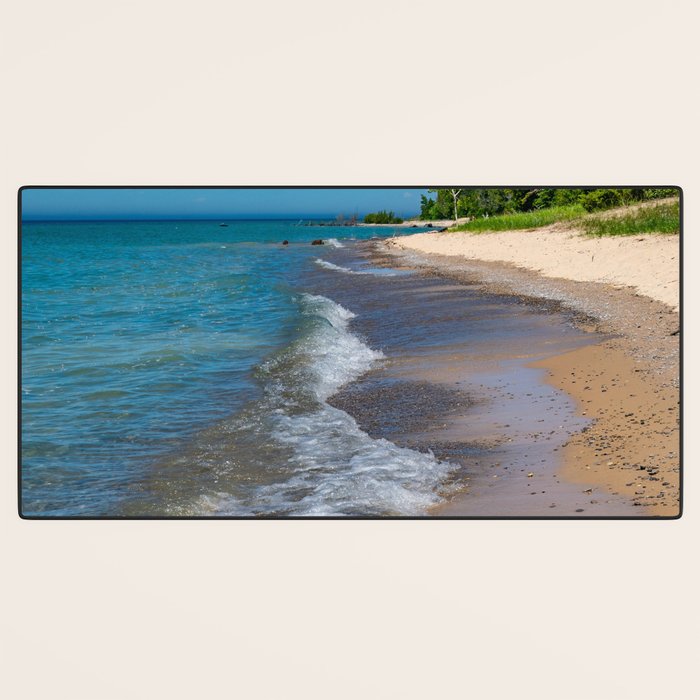 Lake Michigan Beach, Charlevoix - II Desk Mat Gallery Image 3
