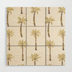 Mediterranean Palm Trees - Gold Palette Wood Wall Art Gallery Image 1