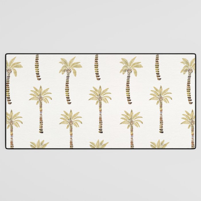 Mediterranean Palm Trees - Gold Palette Desk Mat Gallery Image 3