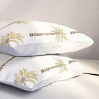 Mediterranean Palm Trees - Gold Palette Pillow Sham Gallery Image 3