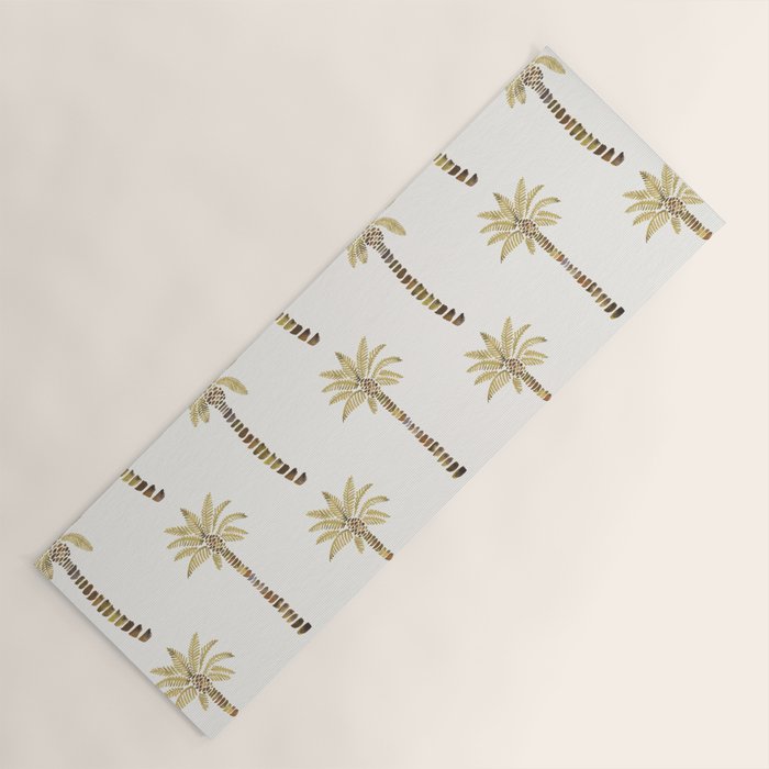 Mediterranean Palm Trees - Gold Palette Yoga Mat Gallery Image 1