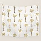 Mediterranean Palm Trees - Gold Palette Wall Tapestry Gallery Image 4