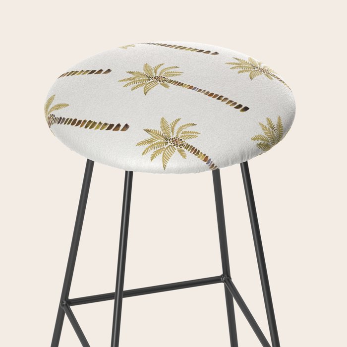 Mediterranean Palm Trees - Gold Palette Stool Gallery Image 2